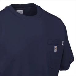 Carhartt Force Shirts: Men's 100234 410 Navy Force Flame Resistant Work Shirt
