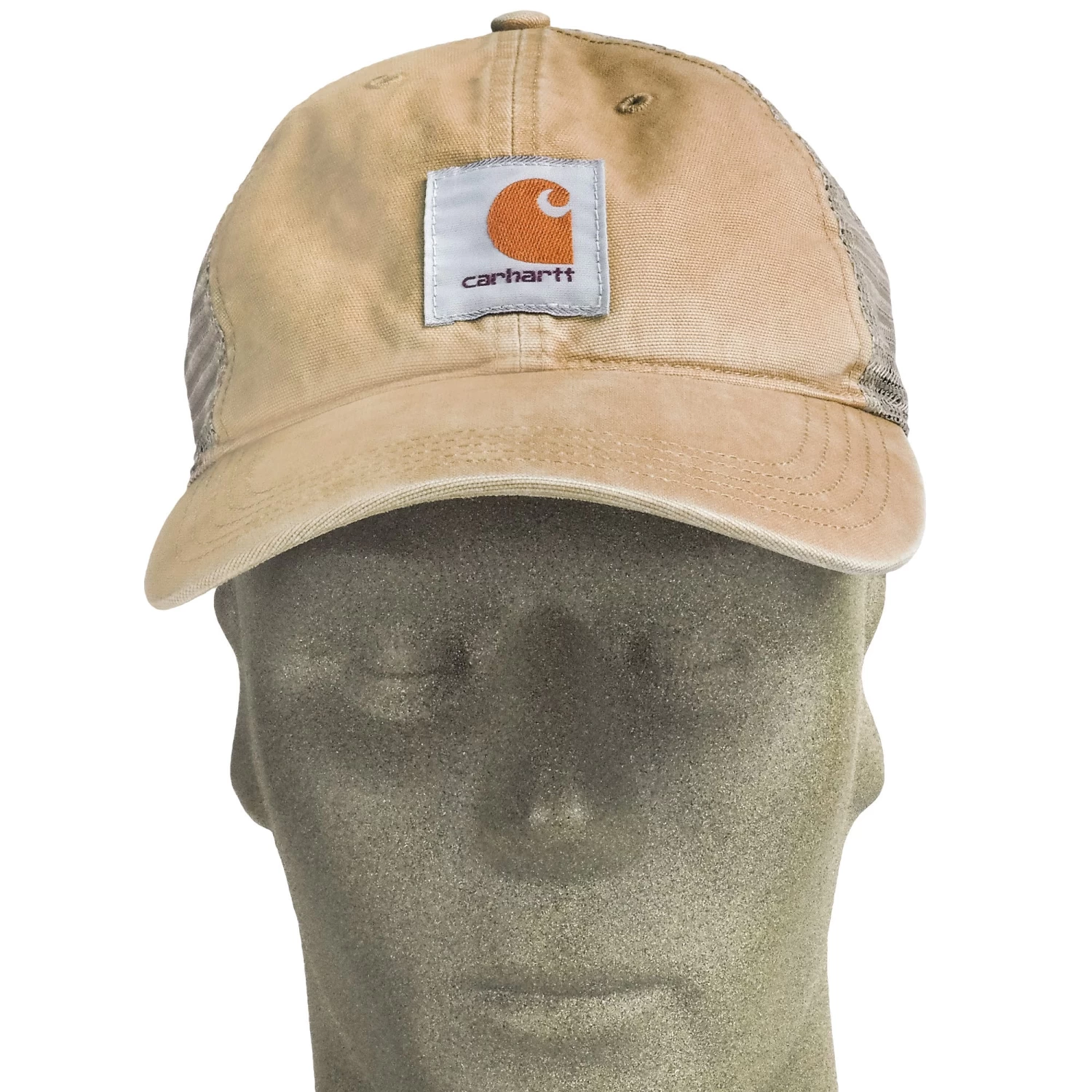 Carhartt Hats: Men's 100286 253 Dark Khaki Buffalo Mesh Back Baseball Cap 4 Carhartt Hats: Men's 100286 253 Dark Khaki Buffalo Mesh Back Baseball Cap - Image 2