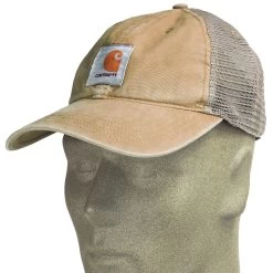 Carhartt Hats: Men's 100286 253 Dark Khaki Buffalo Mesh Back Baseball Cap 7 Carhartt Hats: Men's 100286 253 Dark Khaki Buffalo Mesh Back Baseball Cap -Work Clothes Discount Store carhartt 100286 253 p 01