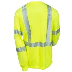 Carhartt Force Shirts: Men's Lime 100496 323 Hi Vis Class 3 Force Long Sleeve Shirt -Work Clothes Discount Store carhartt 100496323 b 01