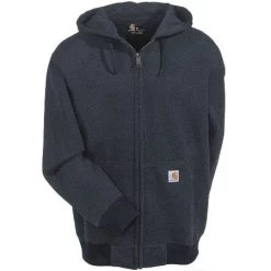 Carhartt Sweatshirts: Men's Water Resistant 100614 026 Grey Paxton Hooded Zip Sweatshirt -Work Clothes Discount Store carhartt 100614 026 dhtr f 01