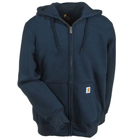 Carhartt Sweatshirts: Men's Navy Blue Water Repellent 100614 472 Zip Sweatshirt 5 Carhartt Sweatshirts: Men's Navy Blue Water Repellent 100614 472 Zip Sweatshirt - Image 3