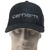 Carhartt Caps: Men's 101195 001 Black Cotton Canvas Mesh Back Dunmore Baseball Cap