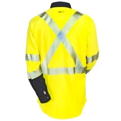 Carhartt Shirts: Force Hybrid FR High Vis 102843 323 Button Down Shirt
