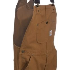 Carhartt Kids' Overalls: Boys' CM8601 D15 Brown Duck Washed Bib Overalls -Work Clothes Discount Store carhartt cm8601 d15 hd r 01