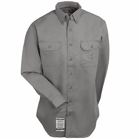 Carhartt Shirts: Men's FRS160 GRY Gray Flame Resistant Twill Shirt 5 Carhartt Shirts: Men's FRS160 GRY Gray Flame Resistant Twill Shirt - Image 3