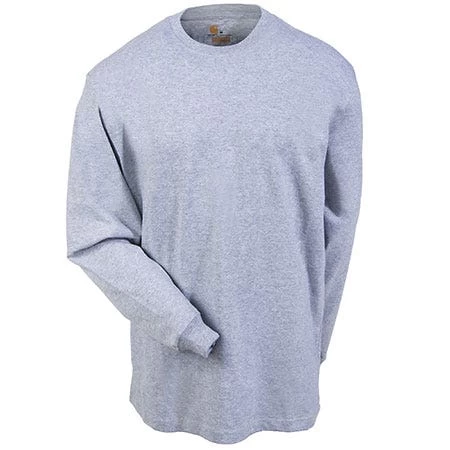 Carhartt Shirts: Men's Heather Grey K231 HGY Logo Long Sleeve Shirt 4 Carhartt Shirts: Men's Heather Grey K231 HGY Logo Long Sleeve Shirt - Image 2