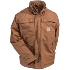 Carhartt Coats: Men's Brown 102182 211 FR Full Swing Quick Duck Coat
