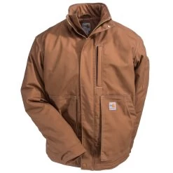 Carhartt Jackets: Men's FR Brown 102692 211 Full Swing Lanyard Access Jacket -Work Clothes Discount Store carhartt 102692 211 1