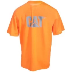 CAT Apparel Shirts: Men's 1510499 607 Hi Vis Orange Trademark Shirt