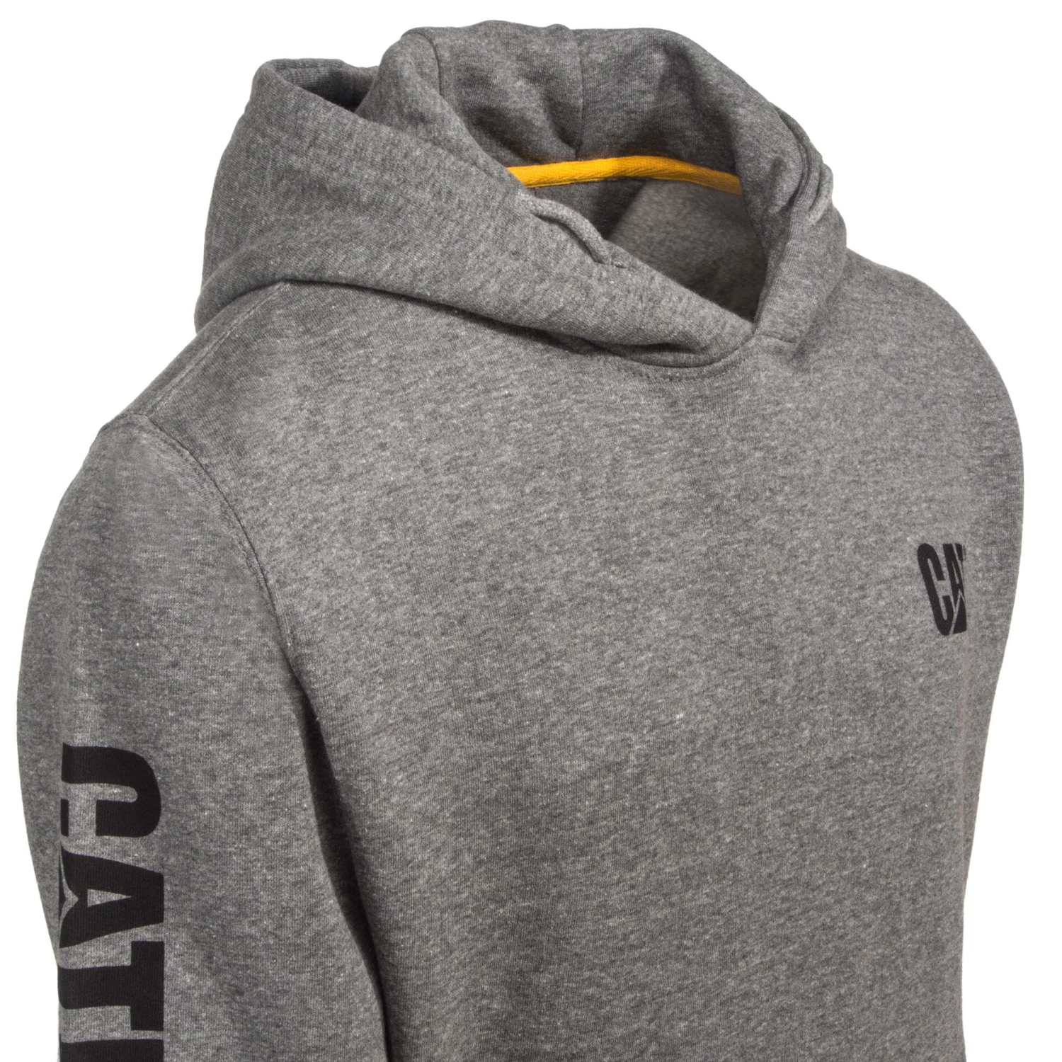 CAT Apparel Sweatshirts: Men's 1910709 004 Grey Hooded Trademark Banner Sweatshirt 4 CAT Apparel Sweatshirts: Men's 1910709 004 Grey Hooded Trademark Banner Sweatshirt - Image 2