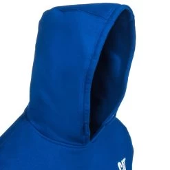 CAT Apparel Sweatshirts: Men's 1910709 95B Bright Blue Trademark Banner Hooded Sweatshirt -Work Clothes Discount Store cat 1910709 bblu h 01