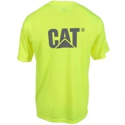 CAT Apparel Shirts: Men's Hi Vis Yellow 1510499 407 Trademark Pocket Tee Shirt