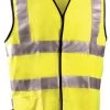 OccuNomix Vests: Men's LUX SSCFGFR Yellow Classic Flame Resistant Cotton Dual Stripe Solid Vest