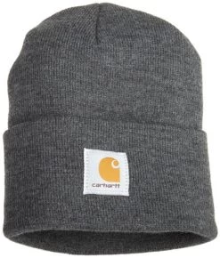 Carhartt Caps: Grey Acrylic Watch Cap A18 CLH