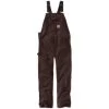 Carhartt Overalls: Men's 102776 DKB Dark Brown Relaxed Fit Duck Bib Overall -Work Clothes Discount Store detail 102776 dkb p 1