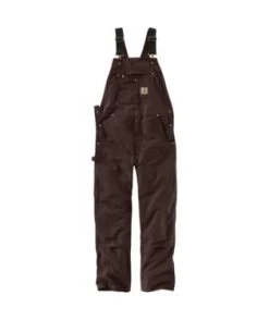 Carhartt Overalls: Men's 102776 DKB Dark Brown Relaxed Fit Duck Bib Overall