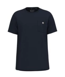 Carhartt Shirts: Men's 104616 I26 Navy Force Relaxed Fit Short Sleeve Pocket T-Shirt