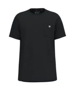 Carhartt Shirts: Men's 104616 N04 Black Force Relaxed Fit Short Sleeve Pocket T-Shirt