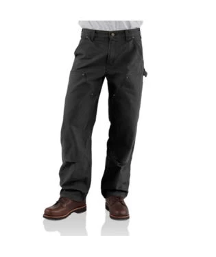 Carhartt Pants: Men's B136 BLK Black Washed Duck Double-Front Utility Work Pant 3 Carhartt Pants: Men's B136 BLK Black Washed Duck Double-Front Utility Work Pant