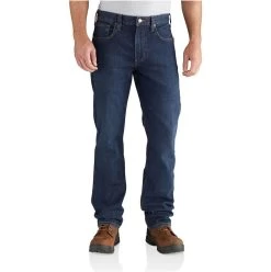 Carhartt Jeans: Men's 102804 498 Superior Rugged Flex Relaxed Fit Straight Leg 5 Pocket Jeans
