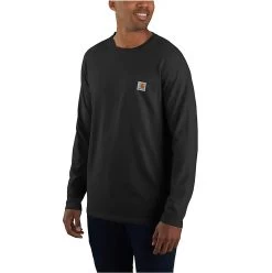 Carhartt Force Shirts: Men's 104617 N04 Black Force Long Sleeve Moisture Wicking Shirt