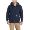 Carhartt Sweatshirt: Men's 103308 472 Navy Rain Defender Sherpa-Lined Full-Zip Sweatshirt