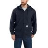 Carhartt Force Sweatshirts: Men's 104982 I26 Navy Flame Resistant Hooded Zip Front Sweatshirt
