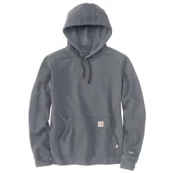 Carhartt Force Sweatshirts: Men's 104983 020 Granite Heather Pullover Flame Resistant Hooded Sweatshirt