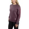 Carhartt Sweatshirts: Women's 104410 V27 Blackberry Heather Crewneck Relaxed Fit Graphic Sweatshirt -Work Clothes Discount Store download 2022 05 19t154718.695