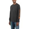 Carhartt Shirts: Men's K231 CRH Carbon Heather Cotton Long Sleeve Logo Shirt -Work Clothes Discount Store download 11 1 1