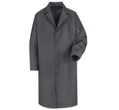 Red Kap Work Clothes: Men's Charcoal Full Lenght Shop Coat KT30 CH