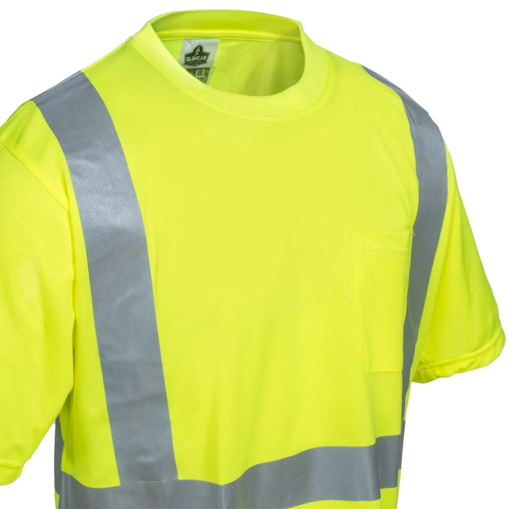 Ergodyne GloWear Men's 8289 Class 2 Economy Hi-Vis Lime Green T-Shirt 4 Ergodyne GloWear Men's 8289 Class 2 Economy Hi-Vis Lime Green T-Shirt - Image 2