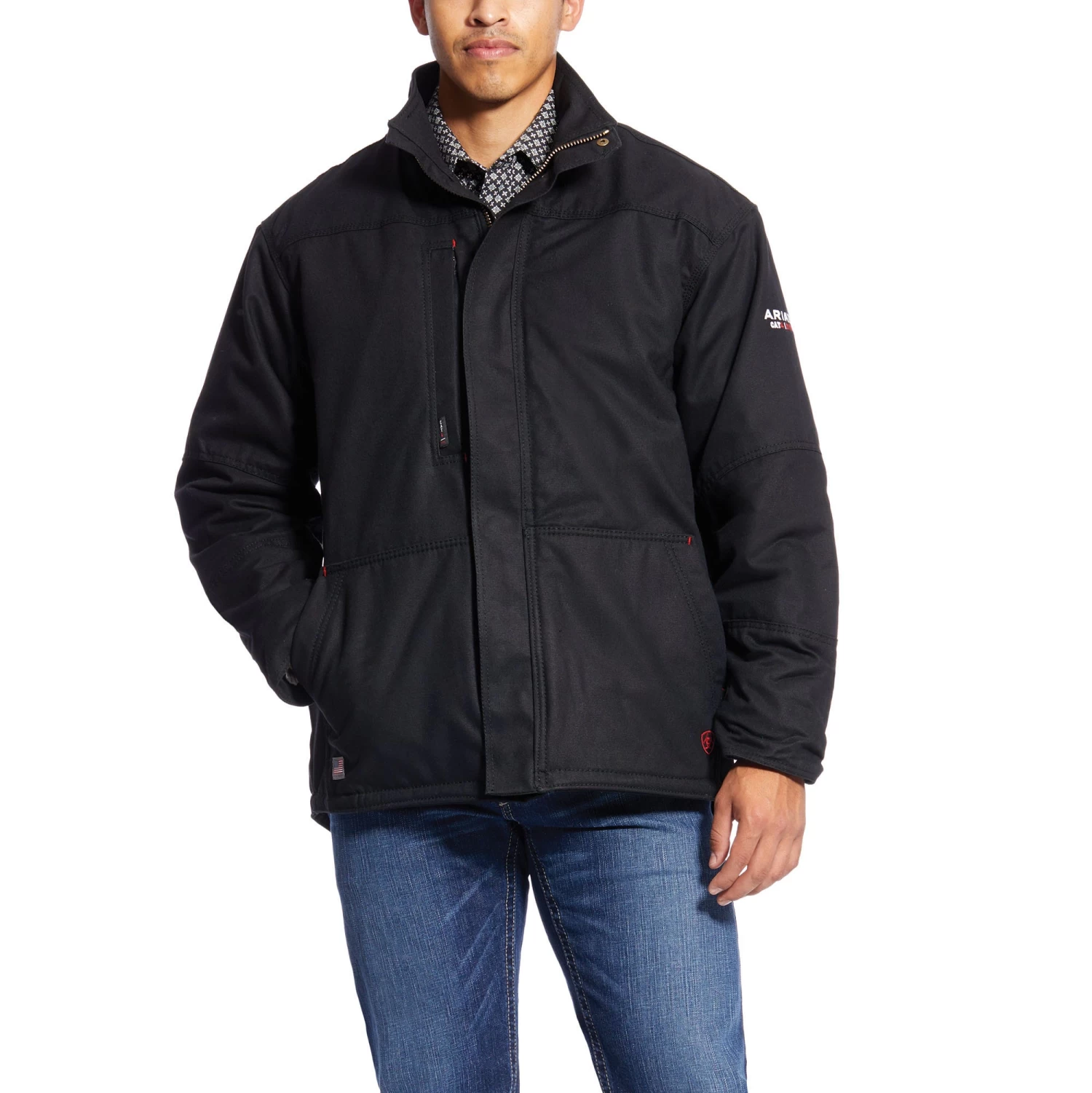 Ariat Work FR Jackets: Men's 10024028 Black FR Workhorse Waterproof Jacket 3 Ariat Work FR Jackets: Men's 10024028 Black FR Workhorse Waterproof Jacket
