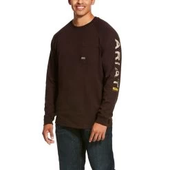 Ariat Rebar Shirt: Men's 10027902 Ganache Cotton Strong Graphic T-Shirt