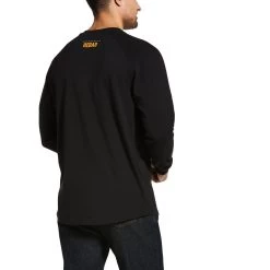 Ariat Rebar Shirt: Men's 10032848 Black Cotton Strong Block T-Shirt