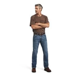 Ariat Rebar Jeans: Men's 10041081 Rico M7 DuraStretch Edge Stackable Straight Leg Jean -Work Clothes Discount Store f22 mns work 10041081 full