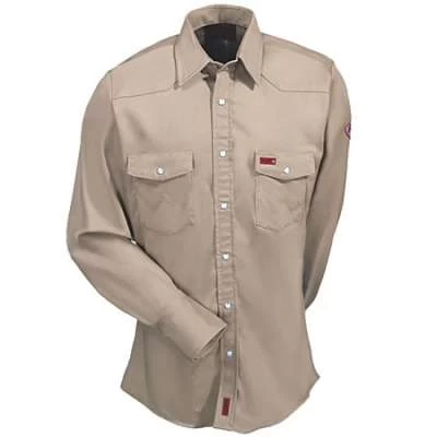 Wrangler Shirts: Men's Khaki FR12140 Flame Resistant Shirt 5 Wrangler Shirts: Men's Khaki FR12140 Flame Resistant Shirt - Image 3