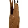 Carhartt Overalls: Men's R41 BRN Brown Cotton Lined Bib Overalls -Work Clothes Discount Store image 44045