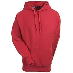 Sport Tek Sweatshirt: Men's Red F281 RED Heavyweight Pullover Hooded Sweatshirt