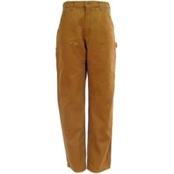 Carhartt Pants: Men's B136 BRN Brown Double Front Duck Dungaree Work Pants -Work Clothes Discount Store image 48190