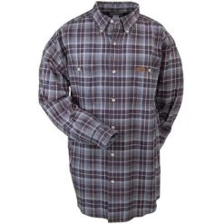Carhartt Shirts: Midweight Flannel Work Shirt S137NVY