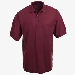 Port Authority Shirts: K500P BUR Men's Burgundy Knit Silk Touch Polo Shirt