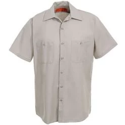 Red Kap Shirts: Men's Tan SP24 LT Short-Sleeve Lightweight Work Shirt -Work Clothes Discount Store image 51004 1