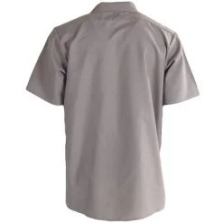 Red Kap Shirts: Men's SP24 GY Grey Industrial Short-Sleeve Work Shirt