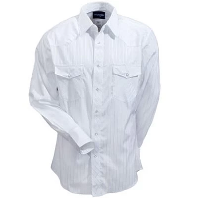 Wrangler Shirts: Men's White 75221 WH Sport Western Snap Long Sleeve Shirt 5 Wrangler Shirts: Men's White 75221 WH Sport Western Snap Long Sleeve Shirt - Image 3