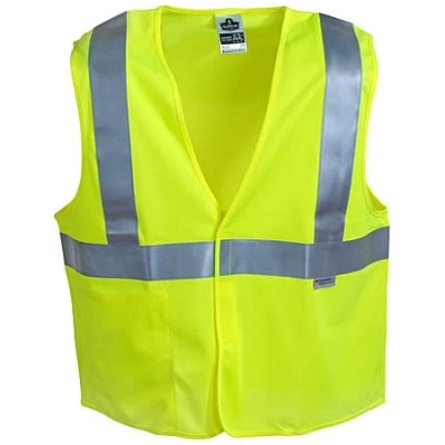 Ergodyne Vest: Class 2 Lime Solid Fabric Vest 8225 HL 3 Ergodyne Vest: Class 2 Lime Solid Fabric Vest 8225 HL