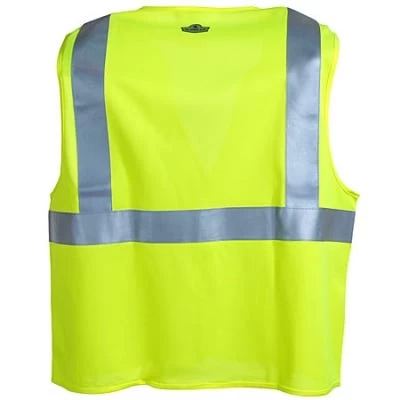 Ergodyne Vest: Class 2 Lime Solid Fabric Vest 8225 HL 4 Ergodyne Vest: Class 2 Lime Solid Fabric Vest 8225 HL - Image 2