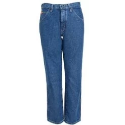 Wrangler Riggs Jeans: Men's Blue Denim FR3W050 Relaxed Fit Flame Resistant Jeans -Work Clothes Discount Store image 61864
