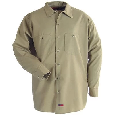 Red Kap Work Clothes: Men's Khaki SP14 KK Long Sleeve Work Shirt 4 Red Kap Work Clothes: Men's Khaki SP14 KK Long Sleeve Work Shirt - Image 2